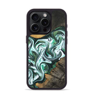 iPhone 15 Pro Wood Phone Case - Philip (Green, 800094)