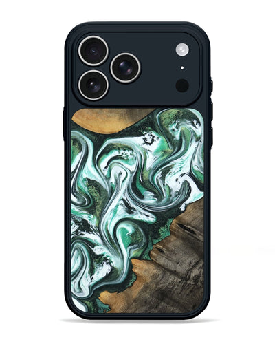 iPhone 17 Pro Max Wood Phone Case - Philip (Green, 800094)