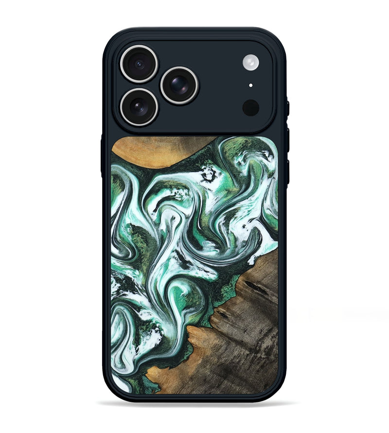 iPhone 17 Pro Max Wood Phone Case - Philip (Green, 800094)