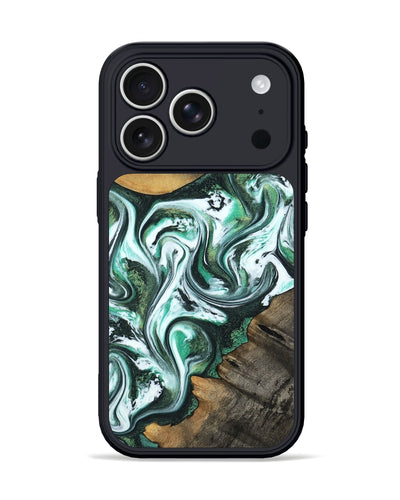 iPhone 17 Pro Wood Phone Case - Philip (Green, 800094)