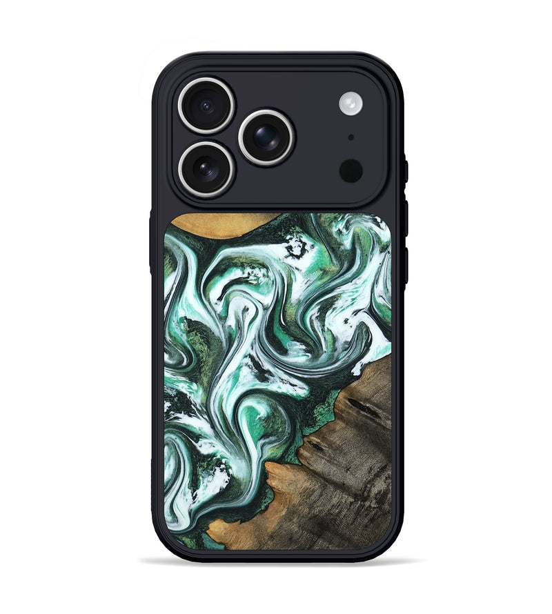 iPhone 17 Pro Wood Phone Case - Philip (Green, 800094)