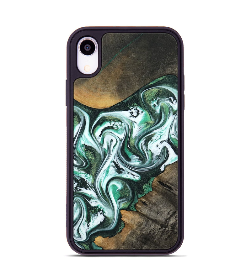 iPhone Xr Wood Phone Case - Philip (Green, 800094)