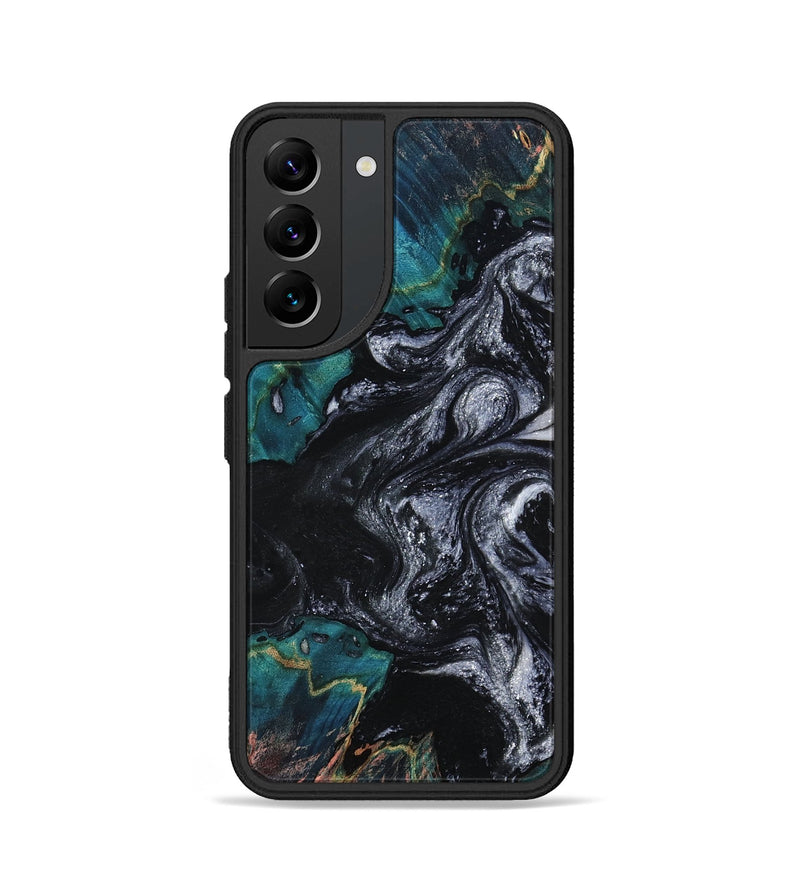 Galaxy S22 Wood Phone Case - Agatha (Black & White, 800095)