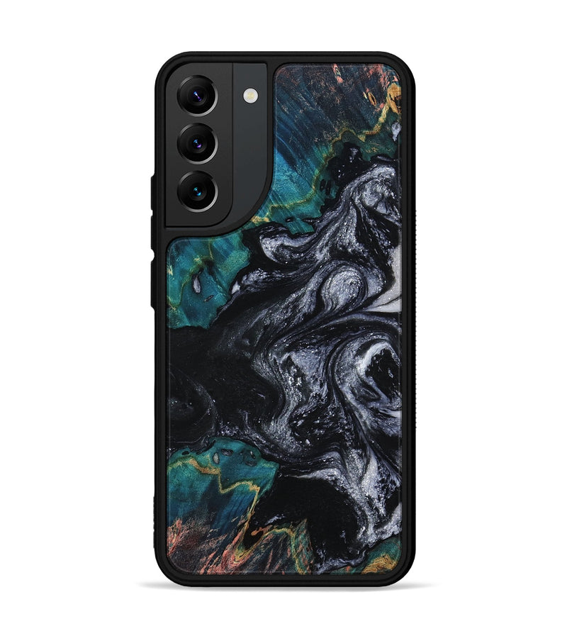 Galaxy S22 Plus Wood Phone Case - Agatha (Black & White, 800095)