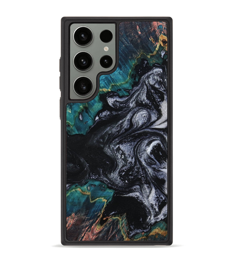 Galaxy S23 Ultra Wood Phone Case - Agatha (Black & White, 800095)