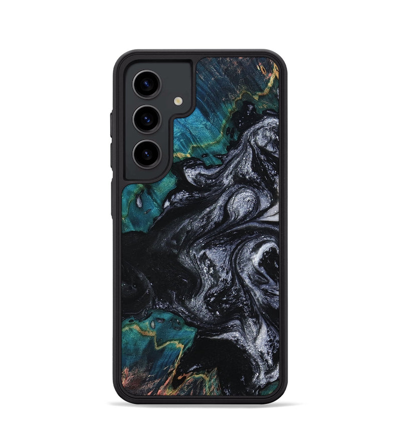 Galaxy S24 Wood Phone Case - Agatha (Black & White, 800095)