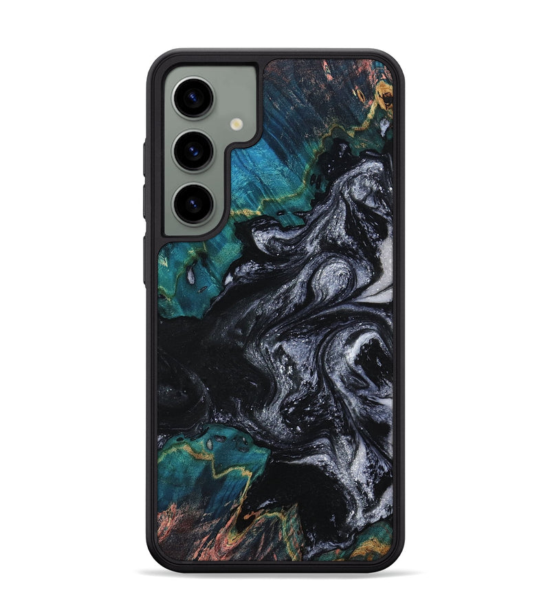 Galaxy S24 Plus Wood Phone Case - Agatha (Black & White, 800095)