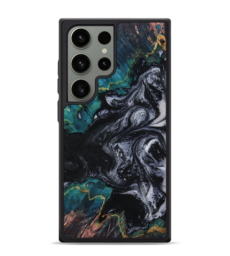 Galaxy S24 Ultra Wood Phone Case - Agatha (Black & White, 800095)