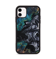 iPhone 11 Wood Phone Case - Agatha (Black & White, 800095)
