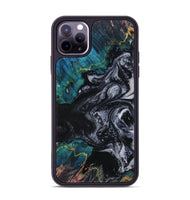 iPhone 11 Pro Max Wood Phone Case - Agatha (Black & White, 800095)
