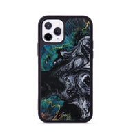 iPhone 11 Pro Wood Phone Case - Agatha (Black & White, 800095)