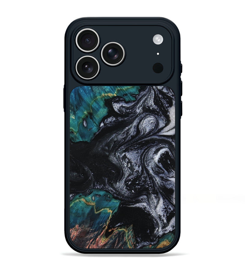 iPhone 17 Pro Max Wood Phone Case - Agatha (Black & White, 800095)