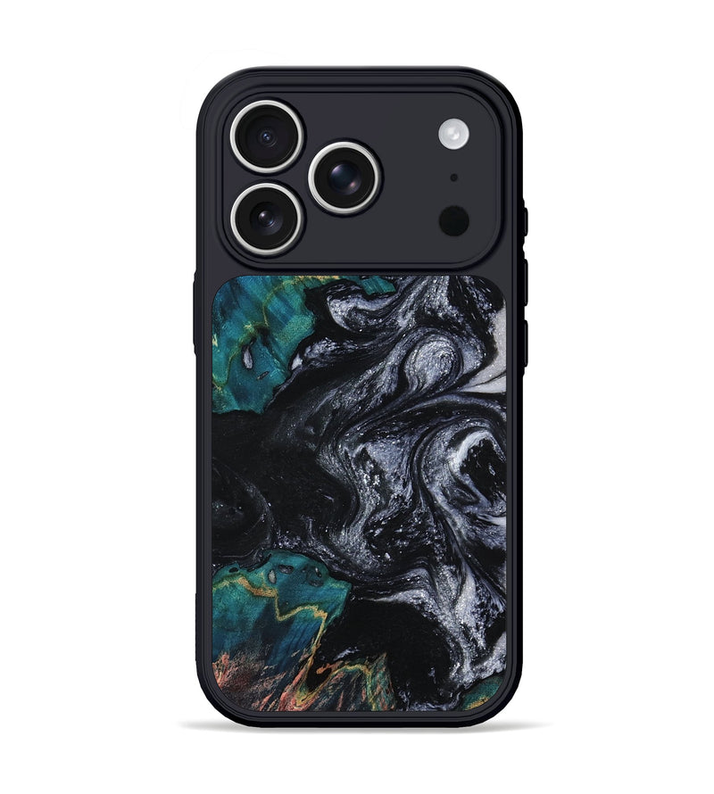 iPhone 17 Pro Wood Phone Case - Agatha (Black & White, 800095)