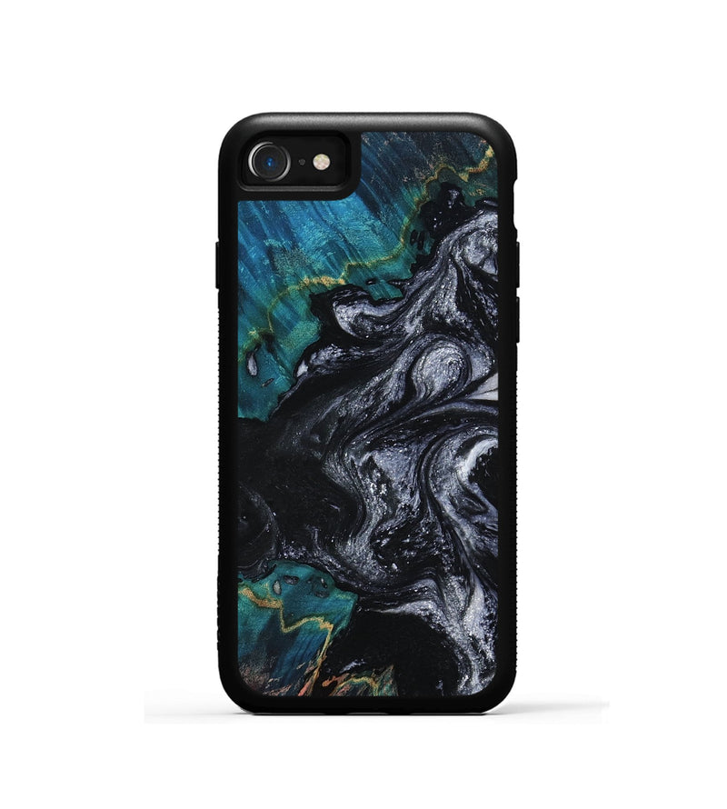 iPhone SE Wood Phone Case - Agatha (Black & White, 800095)