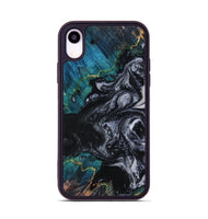 iPhone Xr Wood Phone Case - Agatha (Black & White, 800095)