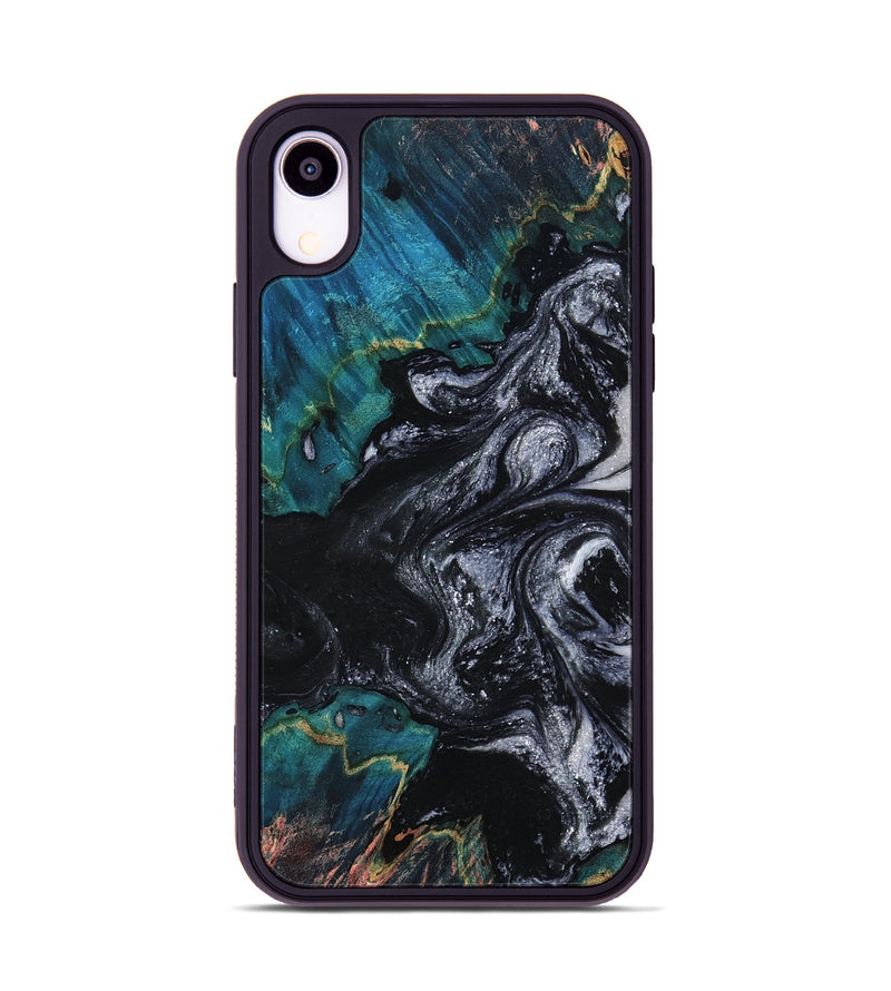 iPhone Xr Wood Phone Case - Agatha (Black & White, 800095)