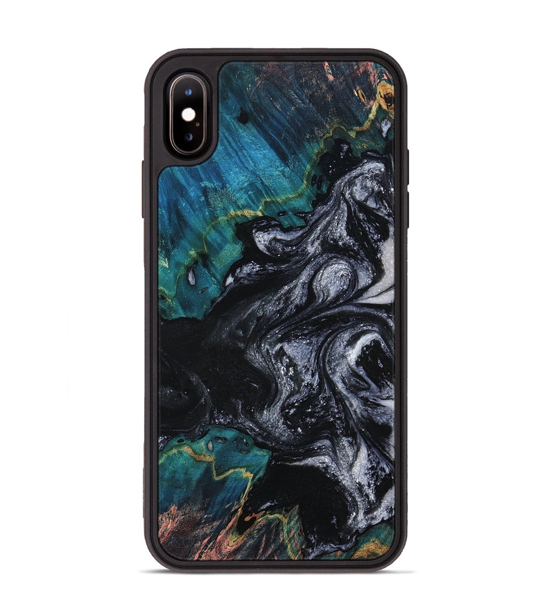 iPhone Xs Max Wood Phone Case - Agatha (Black & White, 800095)