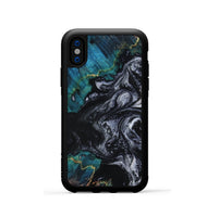 iPhone Xs Wood Phone Case - Agatha (Black & White, 800095)