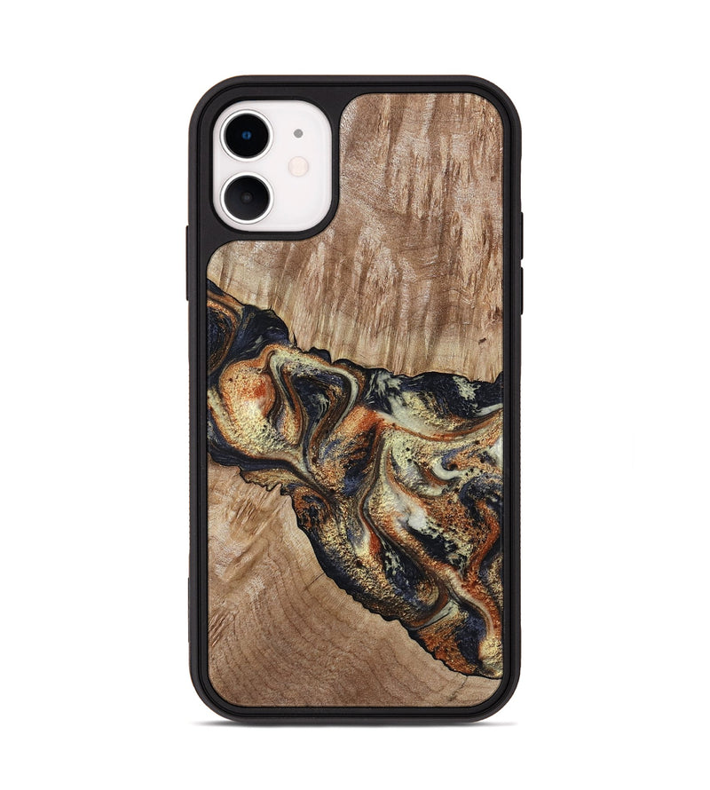 iPhone 11 Wood Phone Case - Odin (Black & White, 800096)