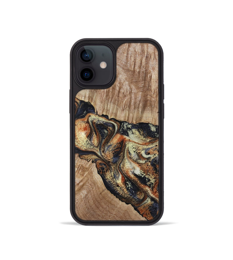 iPhone 12 mini Wood Phone Case - Odin (Black & White, 800096)