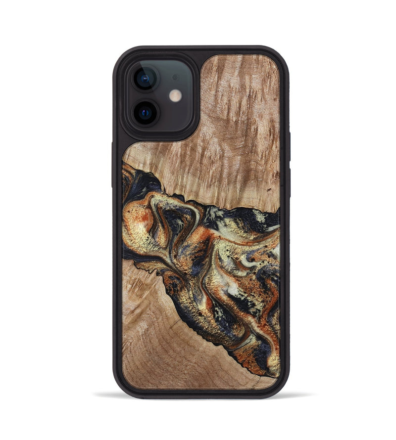 iPhone 12 Wood Phone Case - Odin (Black & White, 800096)