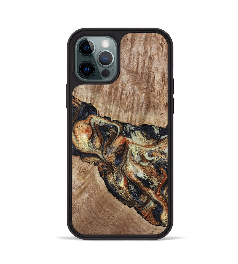 iPhone 12 Pro Wood Phone Case - Odin (Black & White, 800096)