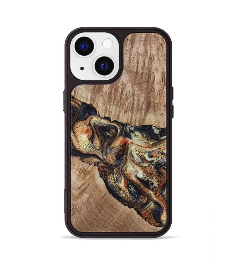 iPhone 13 Wood Phone Case - Odin (Black & White, 800096)
