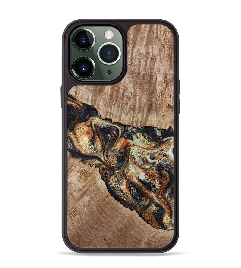 iPhone 13 Pro Max Wood Phone Case - Odin (Black & White, 800096)