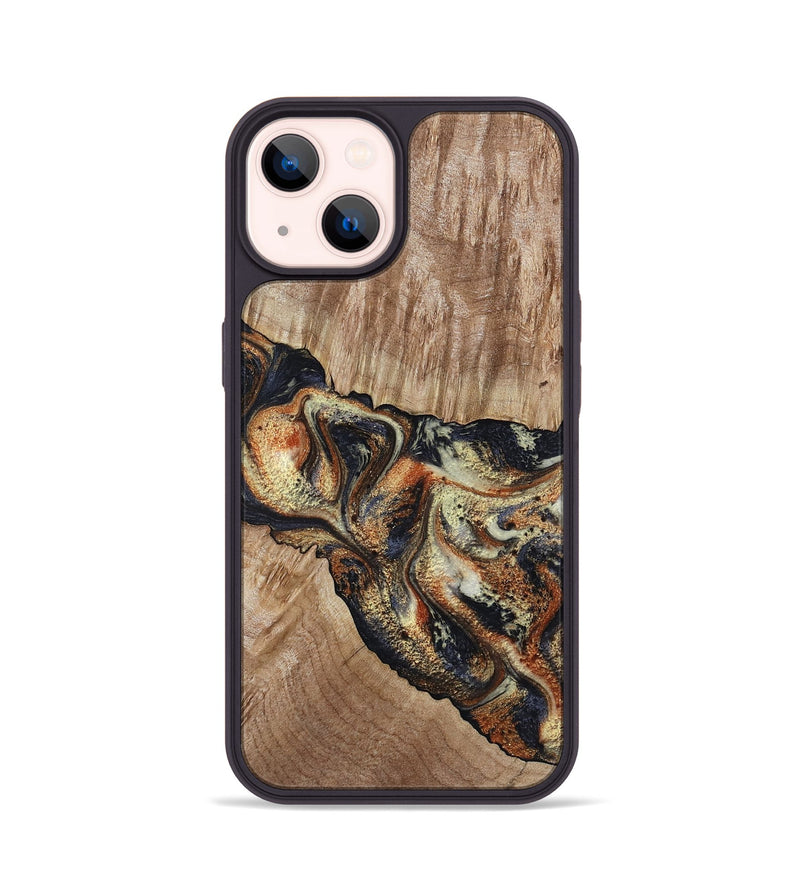 iPhone 14 Wood Phone Case - Odin (Black & White, 800096)