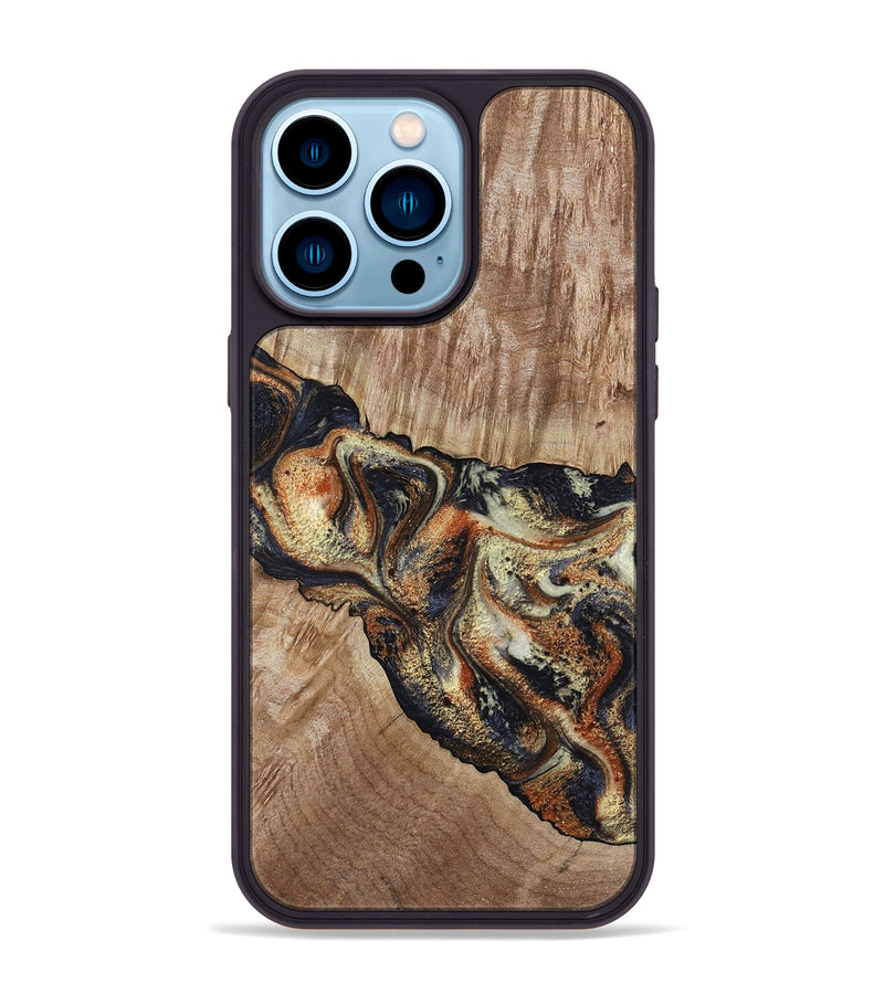 iPhone 14 Pro Max Wood Phone Case - Odin (Black & White, 800096)