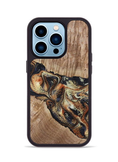 iPhone 14 Pro Wood Phone Case - Odin (Black & White, 800096)