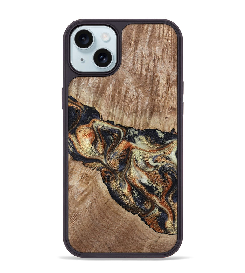 iPhone 15 Plus Wood Phone Case - Odin (Black & White, 800096)