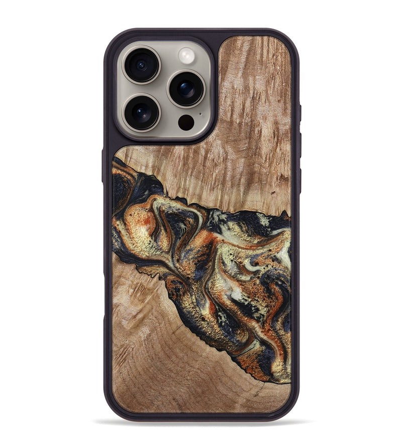 iPhone 16 Pro Max Wood Phone Case - Odin (Black & White, 800096)