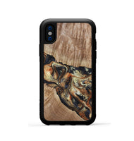 iPhone Xs Wood Phone Case - Odin (Black & White, 800096)