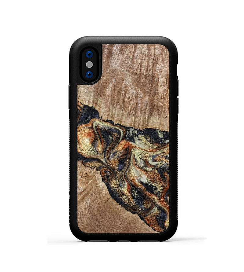 iPhone Xs Wood Phone Case - Odin (Black & White, 800096)