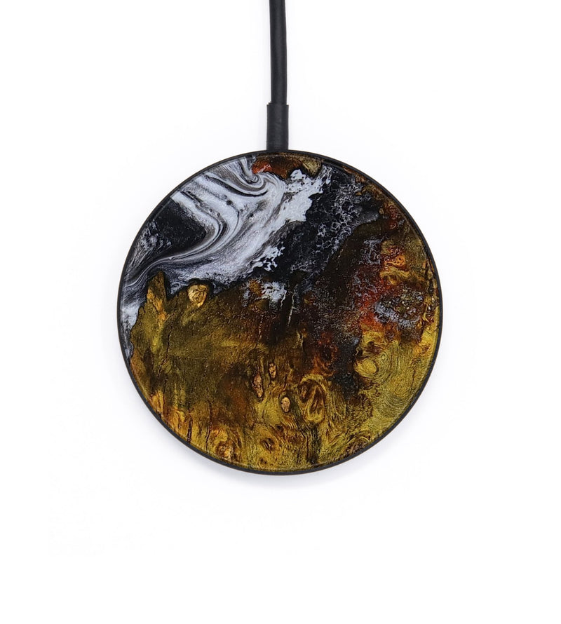 Circle Wood Wireless Charger - Paula (Black & White, 800097)