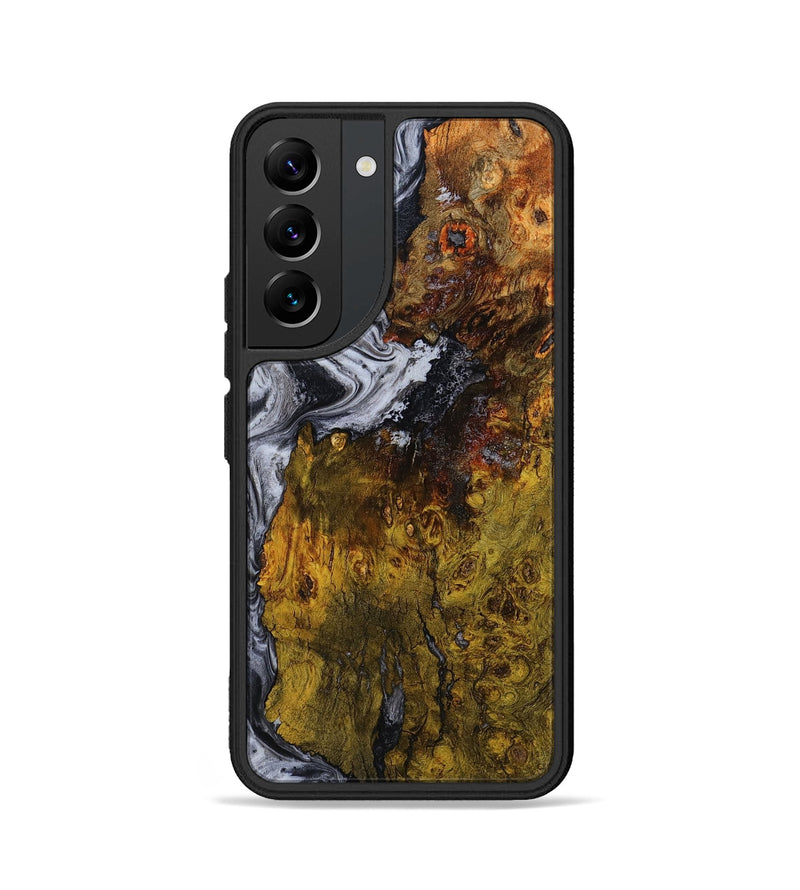 Galaxy S22 Wood Phone Case - Paula (Black & White, 800097)