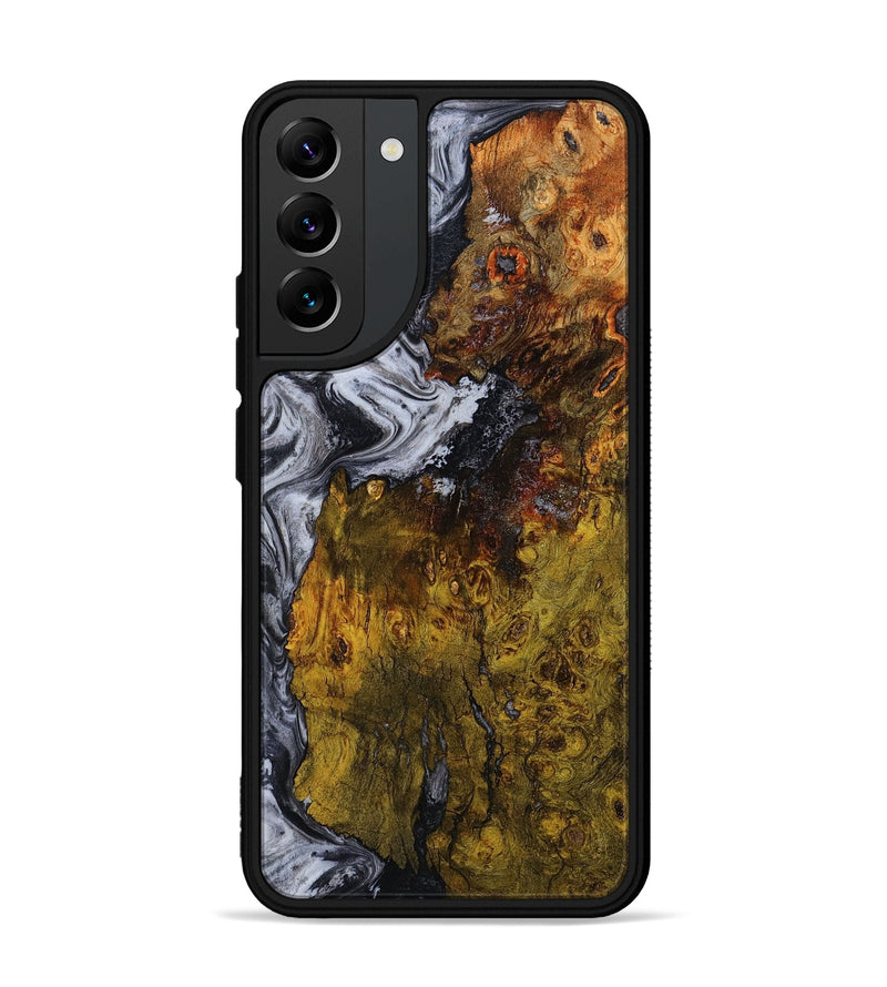 Galaxy S22 Plus Wood Phone Case - Paula (Black & White, 800097)