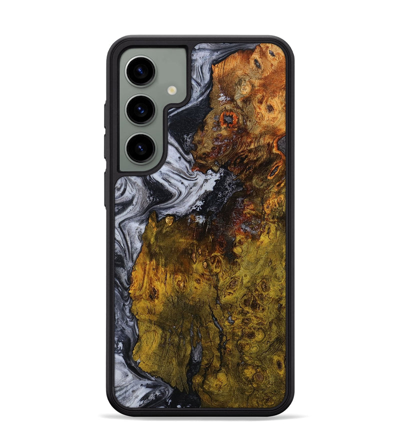 Galaxy S24 Plus Wood Phone Case - Paula (Black & White, 800097)