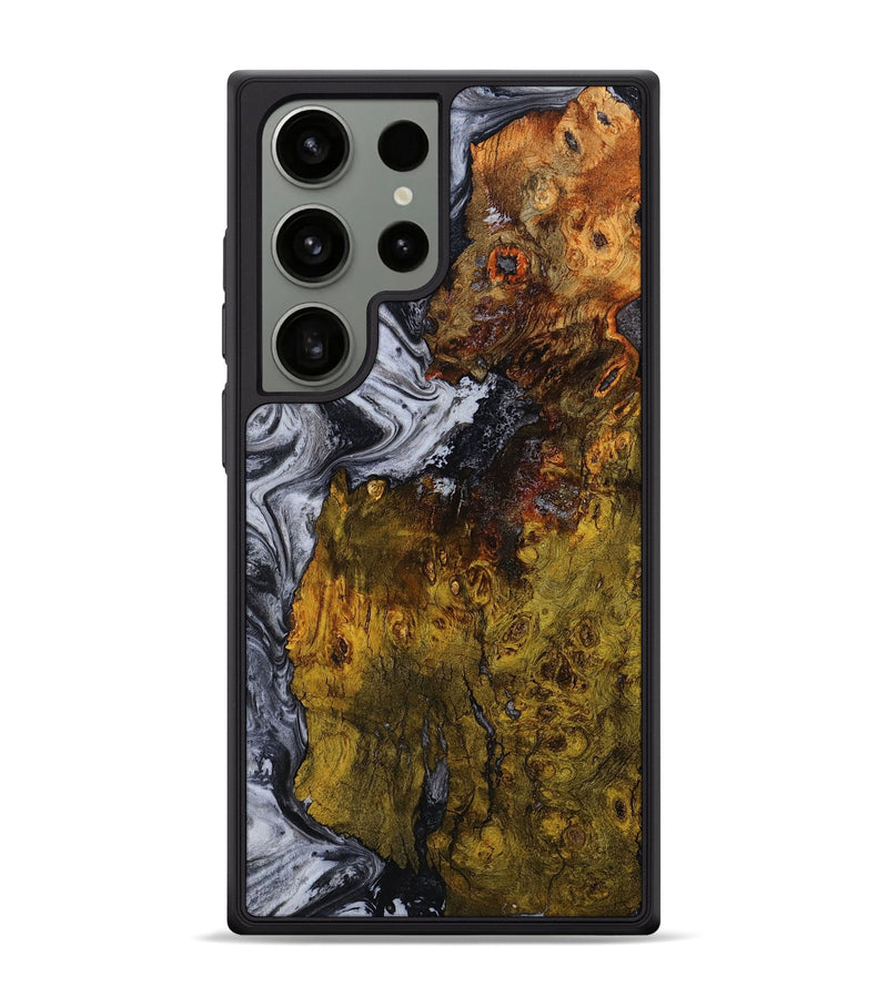 Galaxy S24 Ultra Wood Phone Case - Paula (Black & White, 800097)