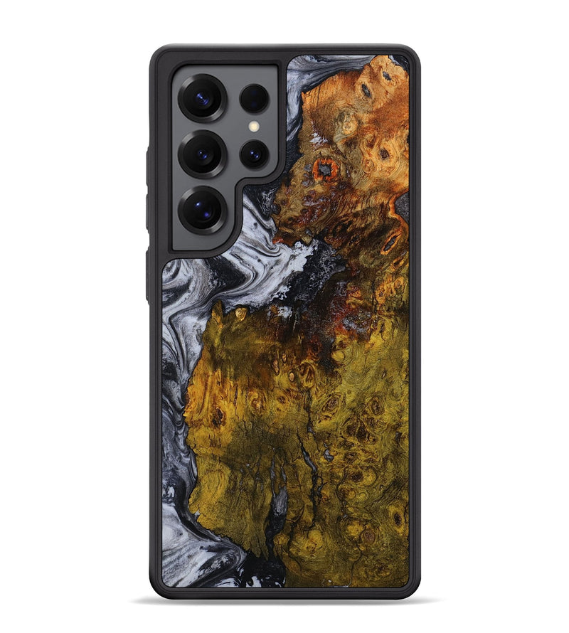 Galaxy S25 Ultra Wood Phone Case - Paula (Black & White, 800097)