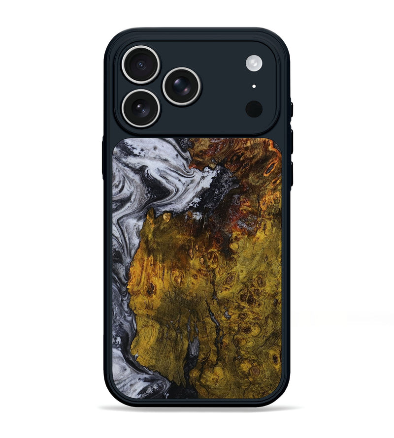 iPhone 17 Pro Max Wood Phone Case - Paula (Black & White, 800097)