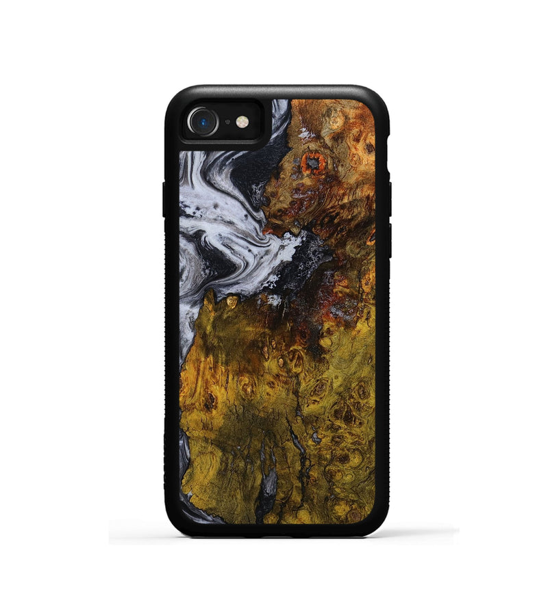 iPhone SE Wood Phone Case - Paula (Black & White, 800097)