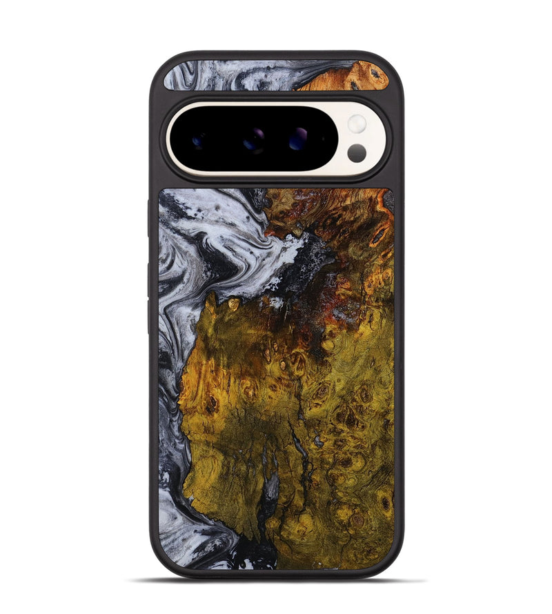 Pixel 9 Wood Phone Case - Paula (Black & White, 800097)