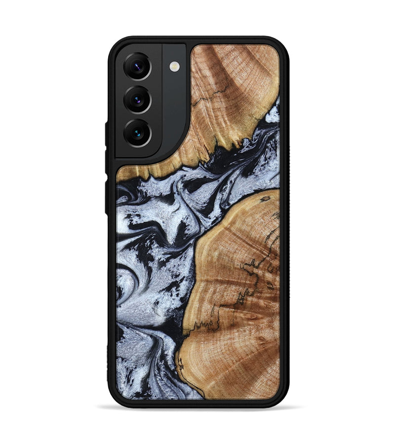 Galaxy S22 Plus Wood Phone Case - Taja (Black & White, 800098)