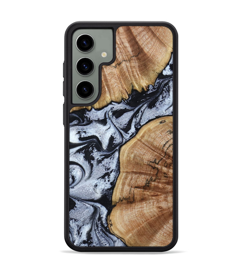 Galaxy S24 Plus Wood Phone Case - Taja (Black & White, 800098)