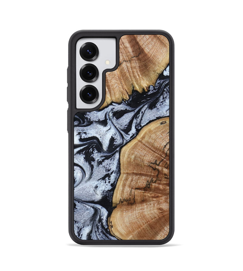 Galaxy S25 Wood Phone Case - Taja (Black & White, 800098)