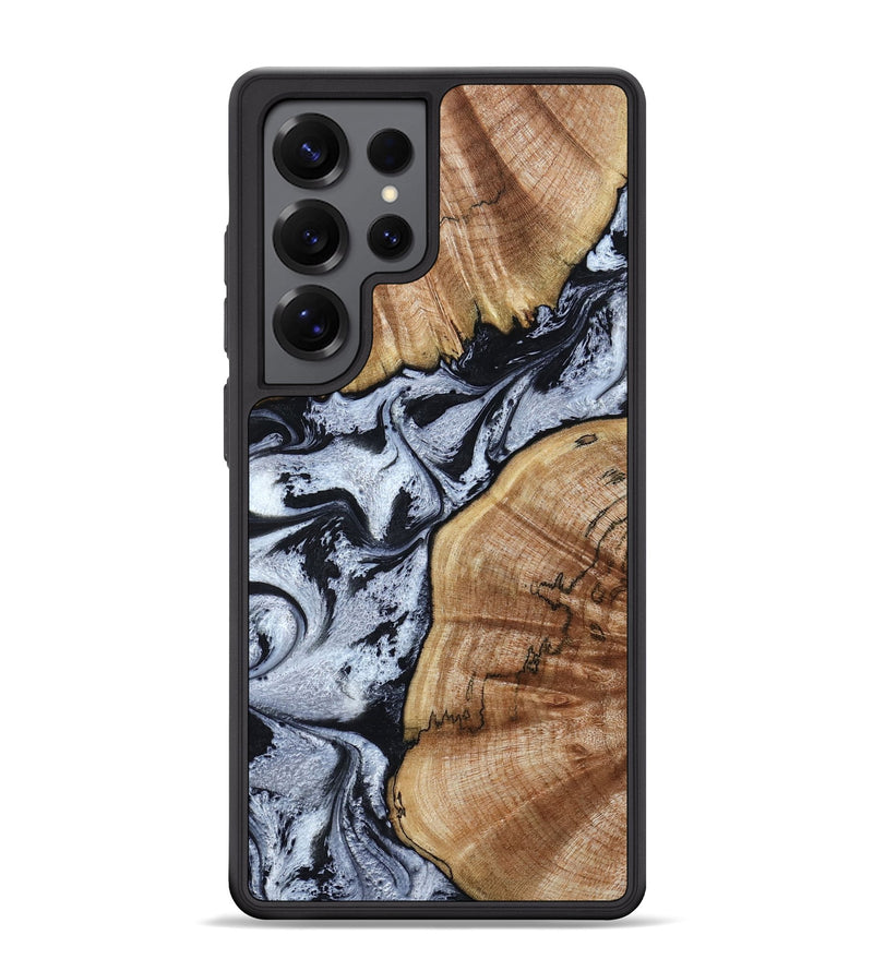 Galaxy S25 Ultra Wood Phone Case - Taja (Black & White, 800098)