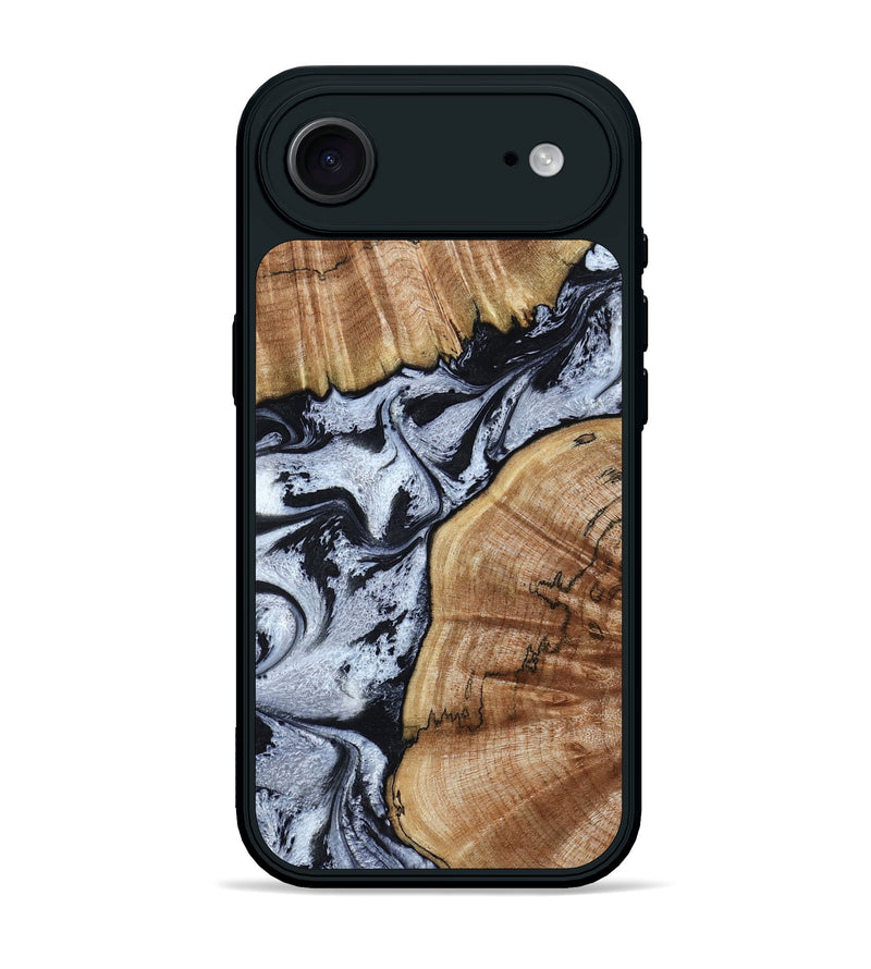 iPhone 17 Air Wood Phone Case - Taja (Black & White, 800098)