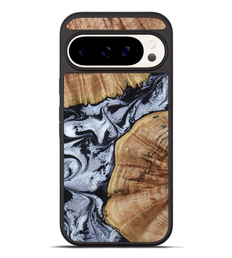 Pixel 10 Pro XL Wood Phone Case - Taja (Black & White, 800098)